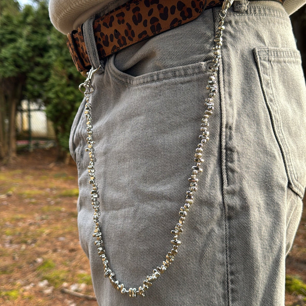 IGNRNT Studios Silver Stone Belt Chain - Silver