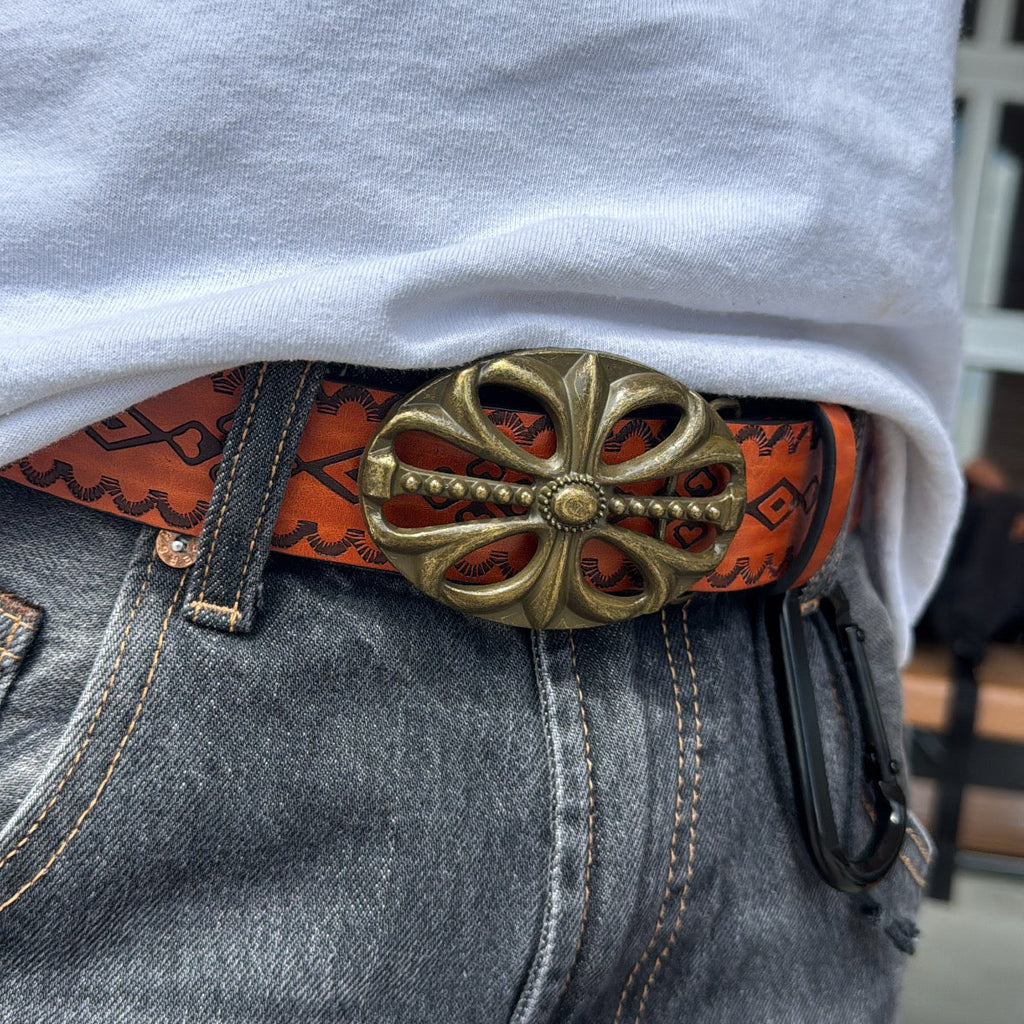 IGNRNT Studios Aztec Western Belt – Orange