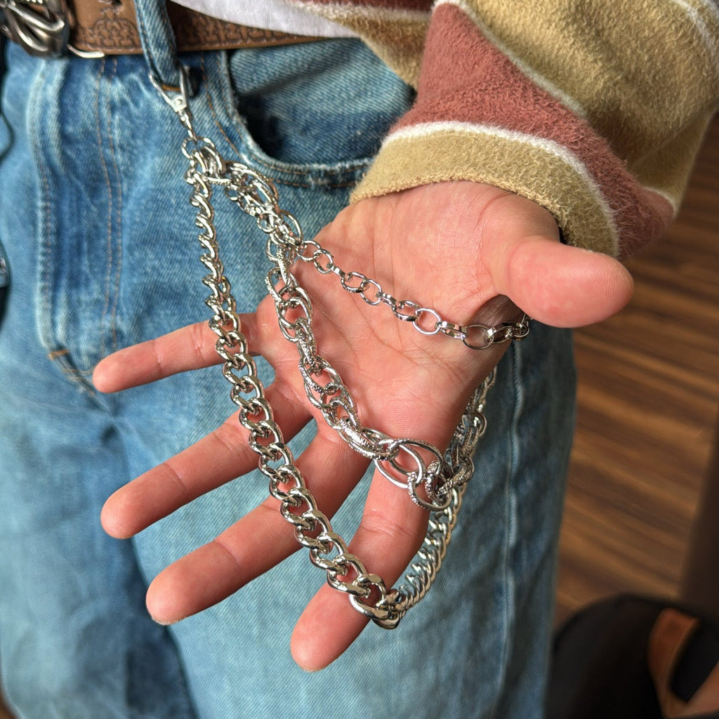 IGNRNT Studios Triple Layer Stainless Steel Belt Chain