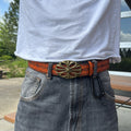 IGNRNT Studios Aztec Western Belt – Orange