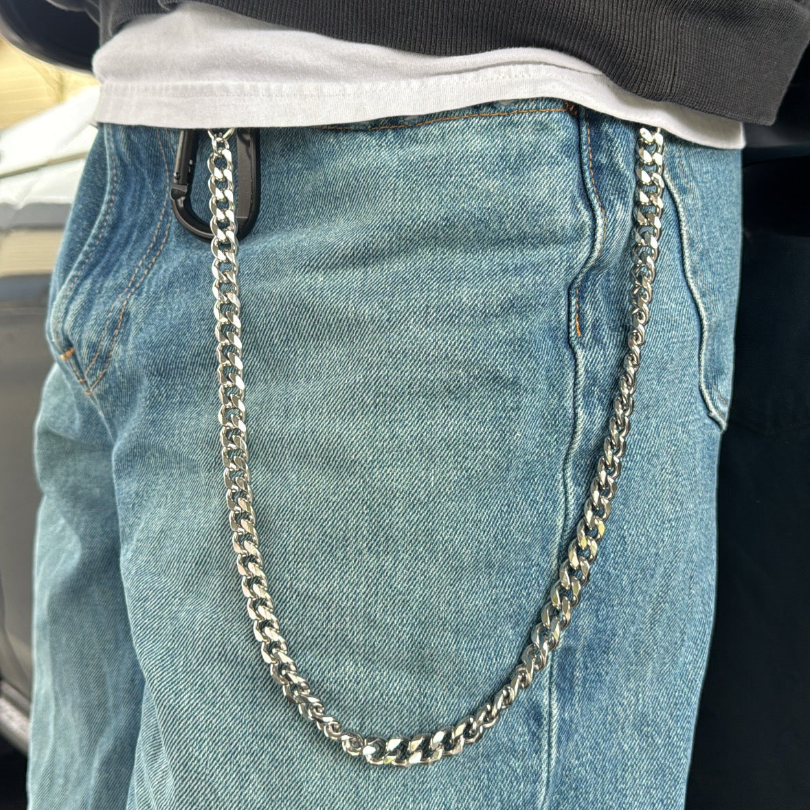IGNRNT Studio Silver Cuban Link Belt Chain - Silver