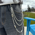 IGNRNT Studios Silver Triple Layer Bullet Belt Chain
