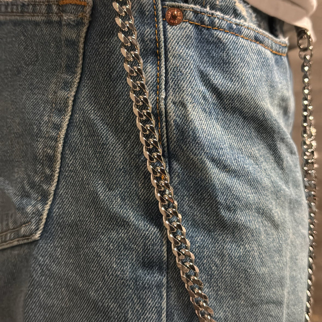 IGNRNT Studio Silver Cuban Link Belt Chain - Silver
