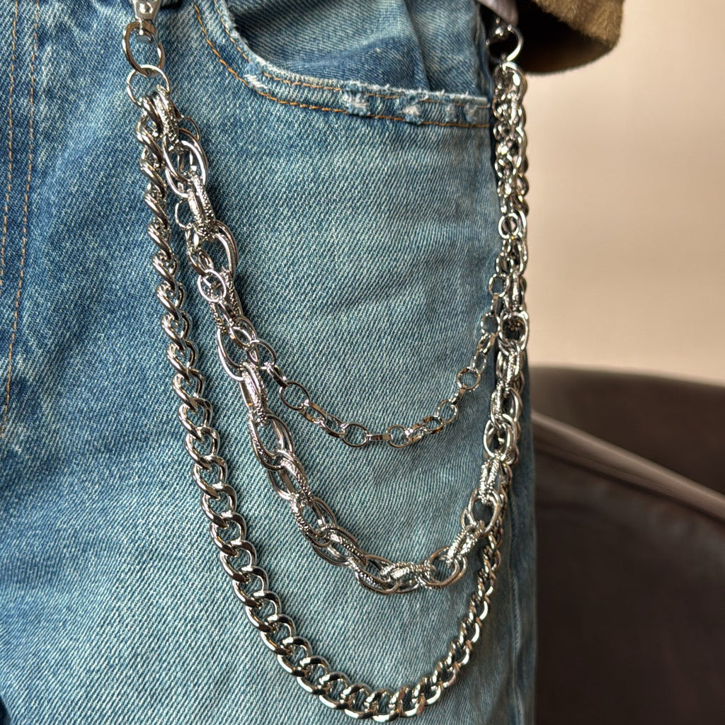 IGNRNT Studios Triple Layer Stainless Steel Belt Chain