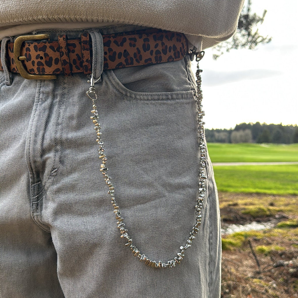 IGNRNT Studios Silver Stone Belt Chain - Silver