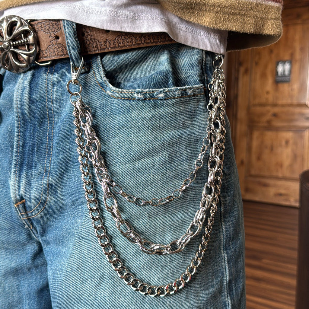 IGNRNT Studios Triple Layer Stainless Steel Belt Chain