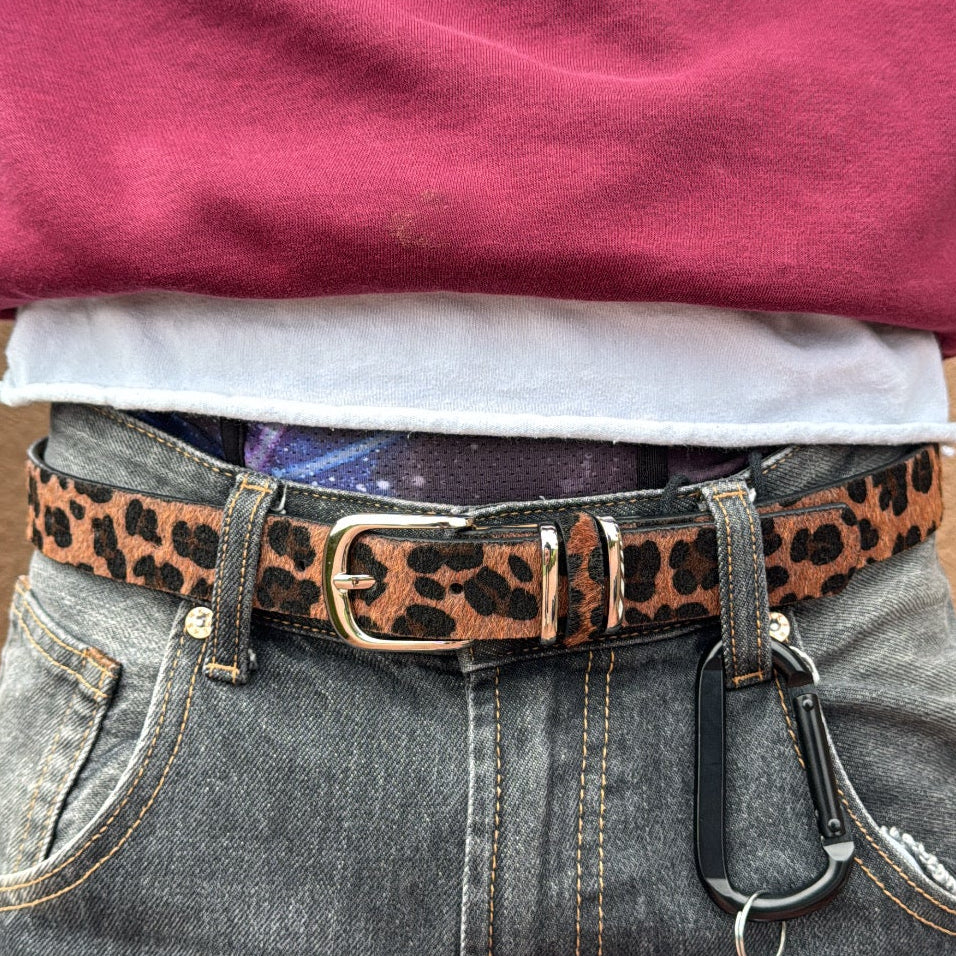 IGNRNT STUDIOS Leopard Print Belt – Brown/Tan