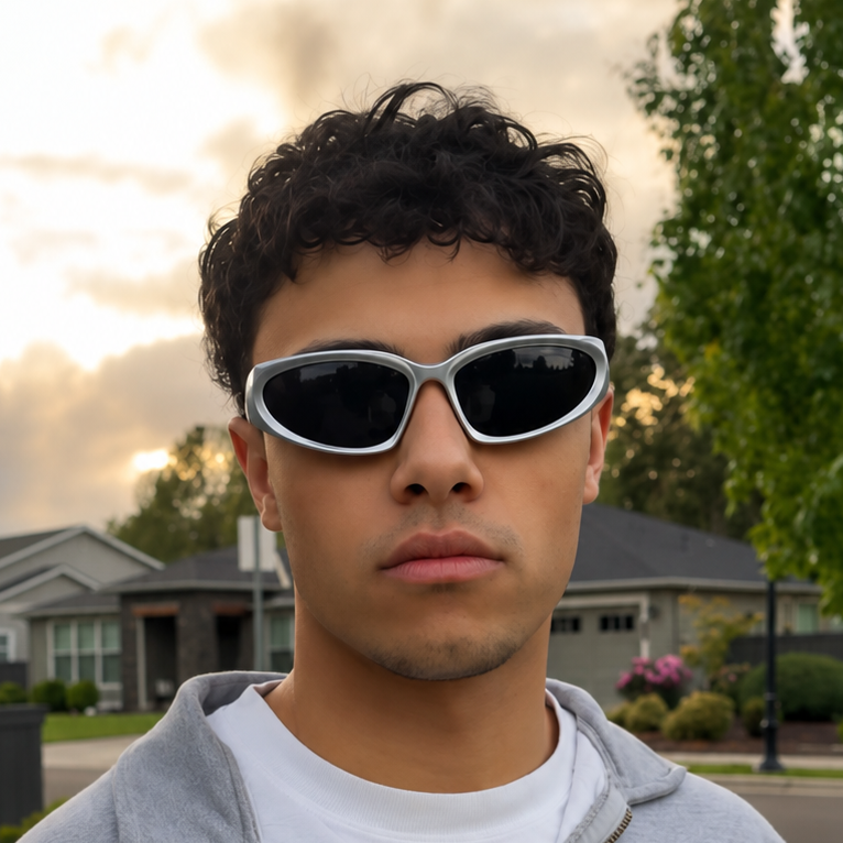 IGNRNT Studios Silver Futuristic Glasses