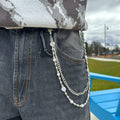 IGNRNT Studio Silver Double Layer Chain & Bead Belt Chain