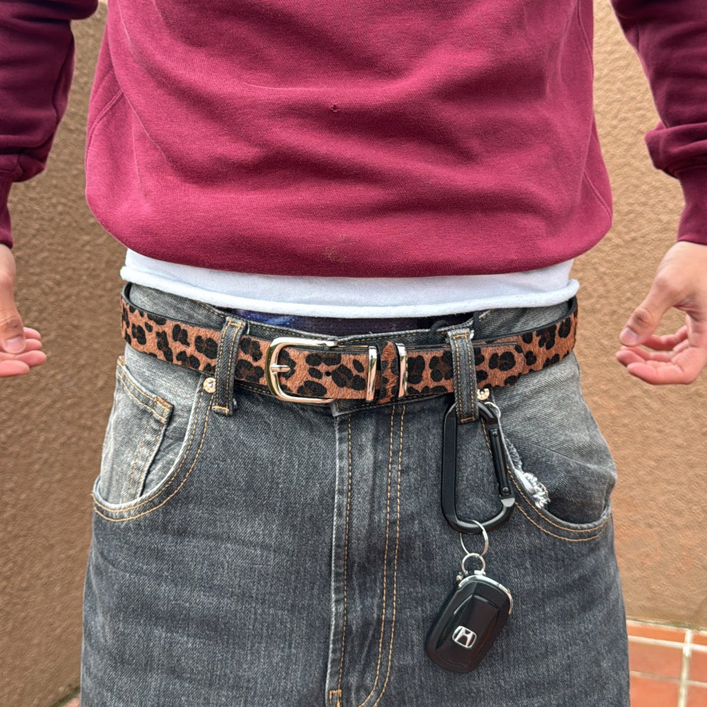 IGNRNT STUDIOS Leopard Print Belt – Brown/Tan