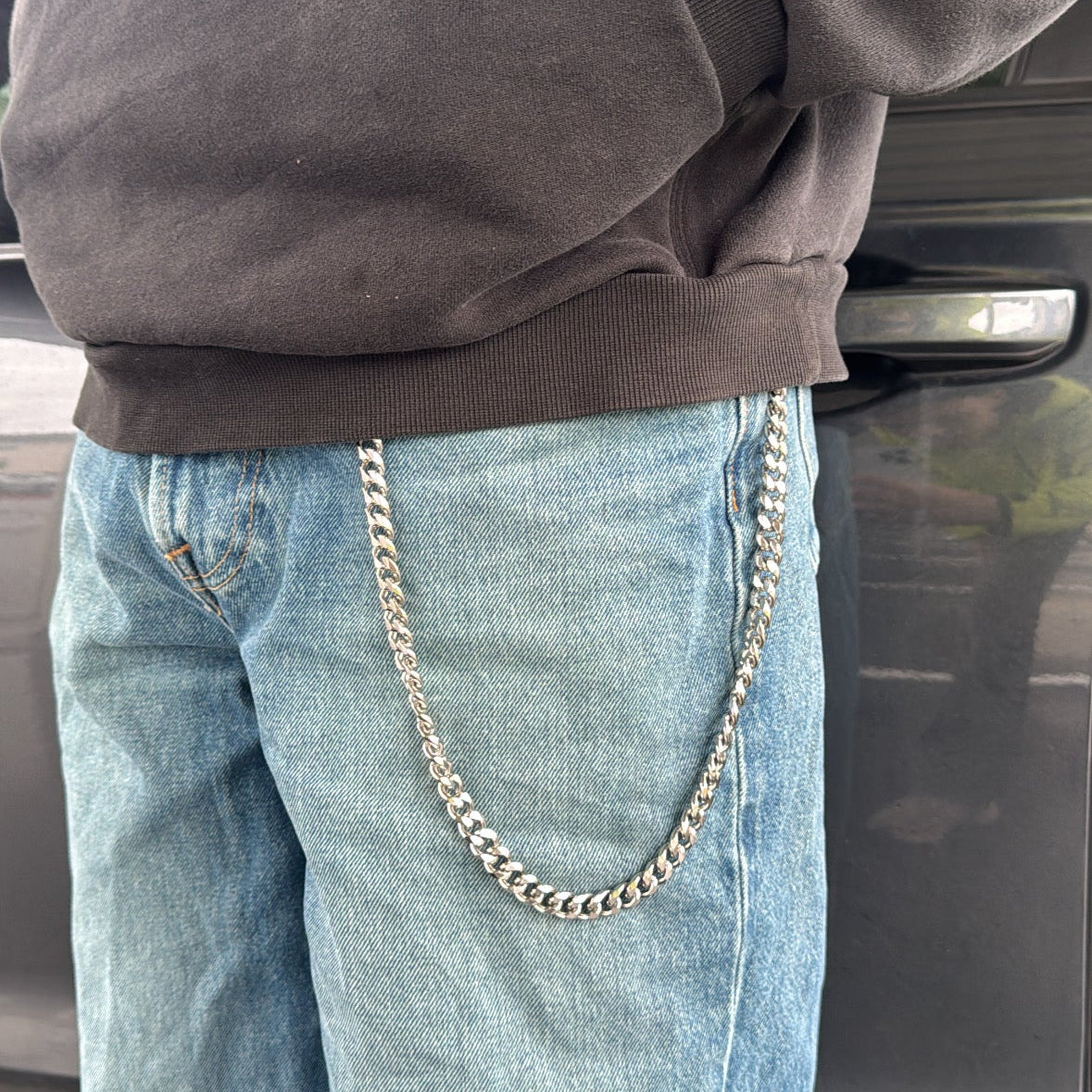 IGNRNT Studio Silver Cuban Link Belt Chain - Silver