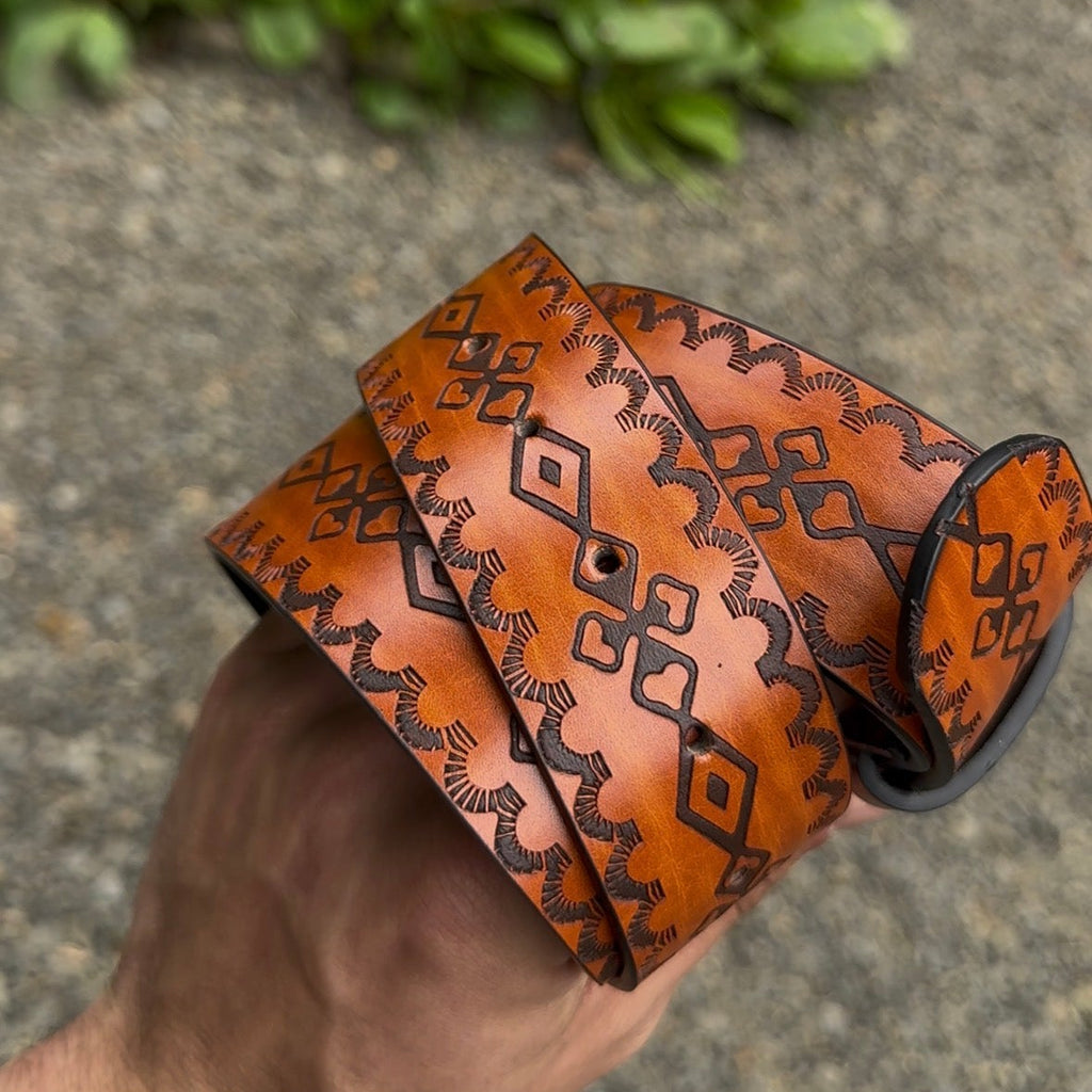 IGNRNT Studios Aztec Western Belt – Orange