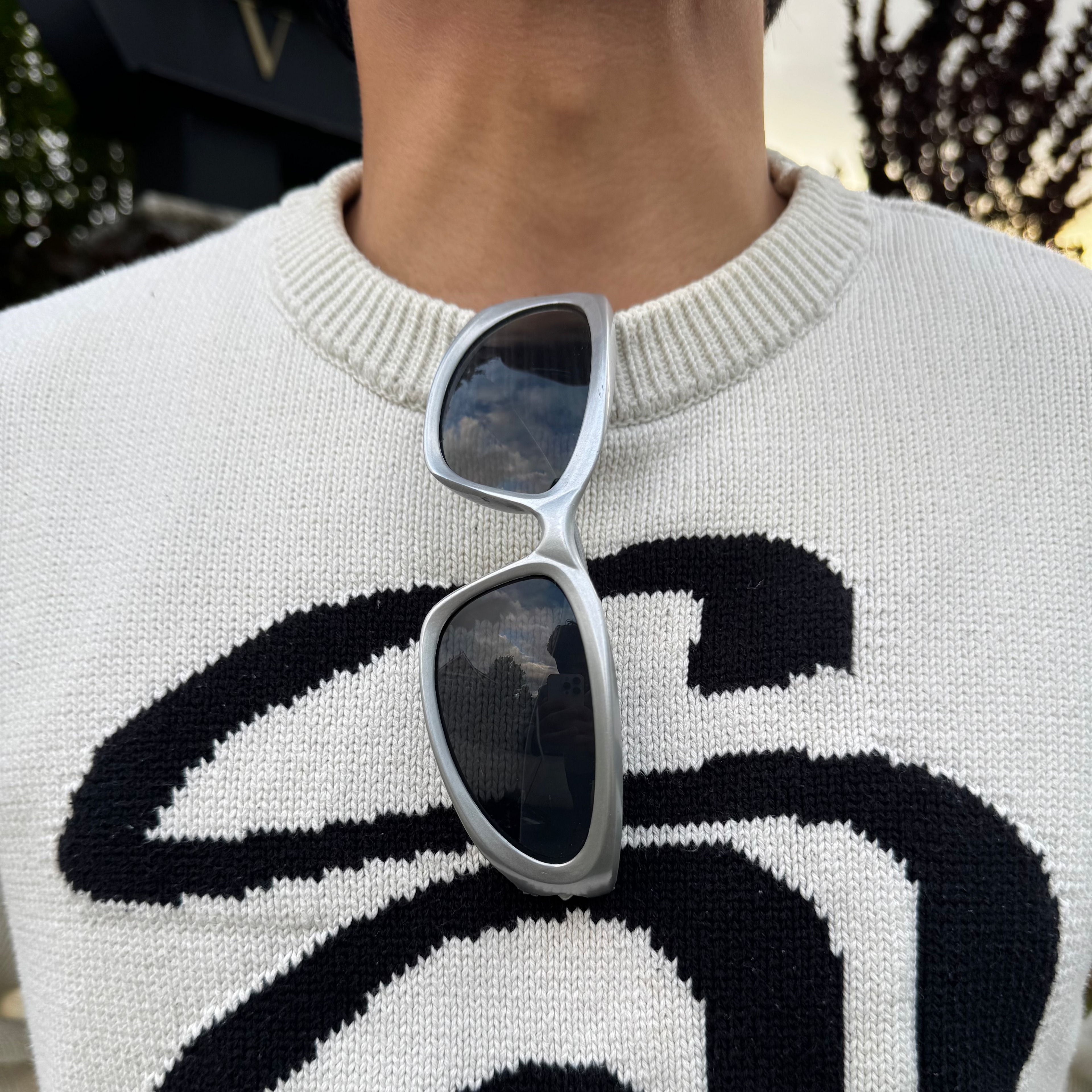 IGNRNT Studios Silver Futuristic Glasses