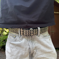 IGNRNT Studios Black Triple Grommet Studded Belt - Silver