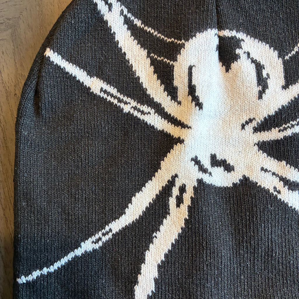 IGNRNT Studios Black Spider Knit Beanie