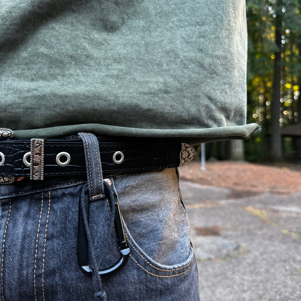 NRNT Studios- Black Grommet Western Belt