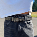 IGNRNT Black Studios Triple Grommet Belt - Graphite