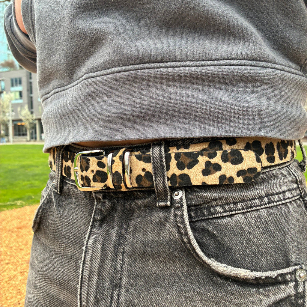 IGNRNT Studios Leopard Print Belt - Tan