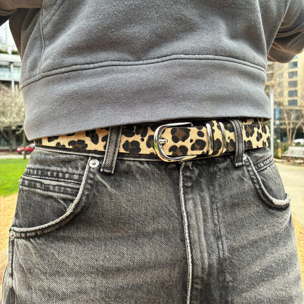 IGNRNT Studios Leopard Print Belt - Tan