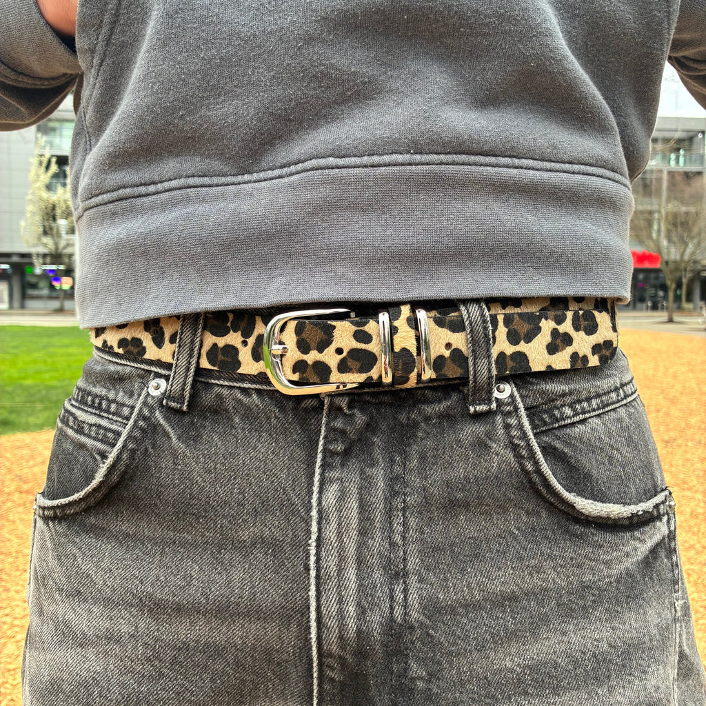 IGNRNT Studios Leopard Print Belt - Tan