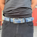 IGNRNT Studios Blue Wash Studded Belt
