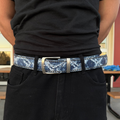 IGNRNT Studios Indigo Distressed Studded Belt